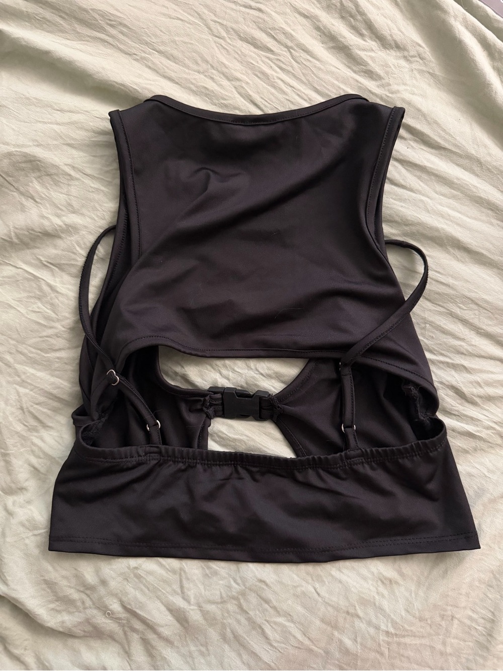 iHeartRaves Double Buckle Bra Top L - Picture 3 of 6
